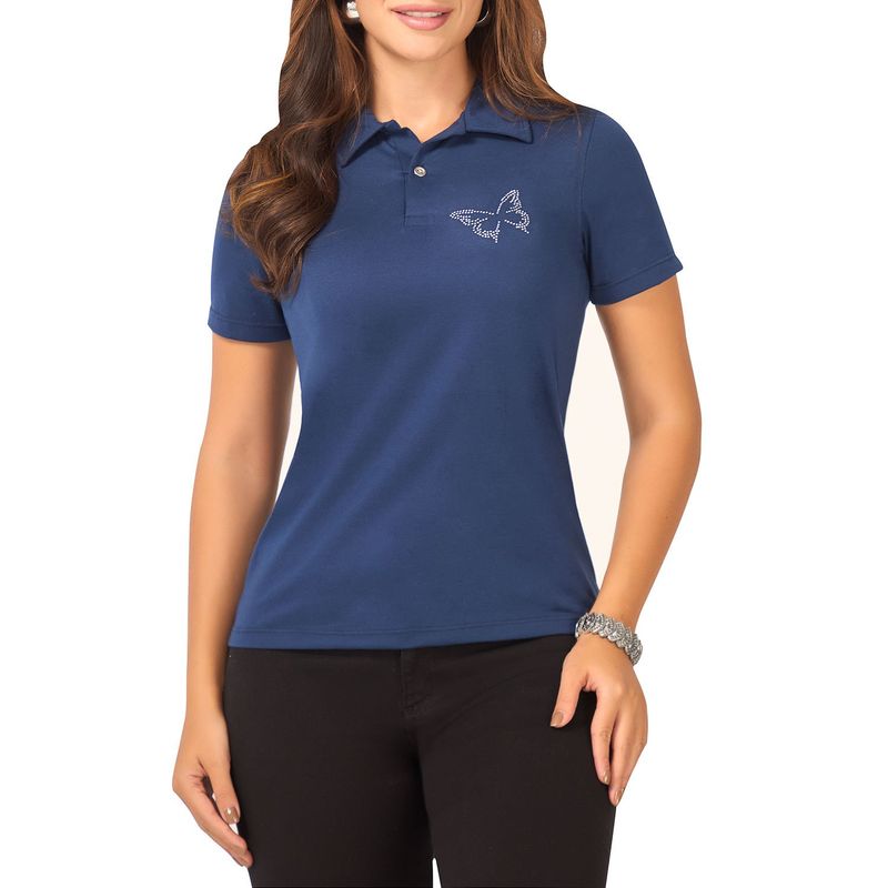 CROYDON - Blusa Polo Laura Azul Rey para Mujer Croydon