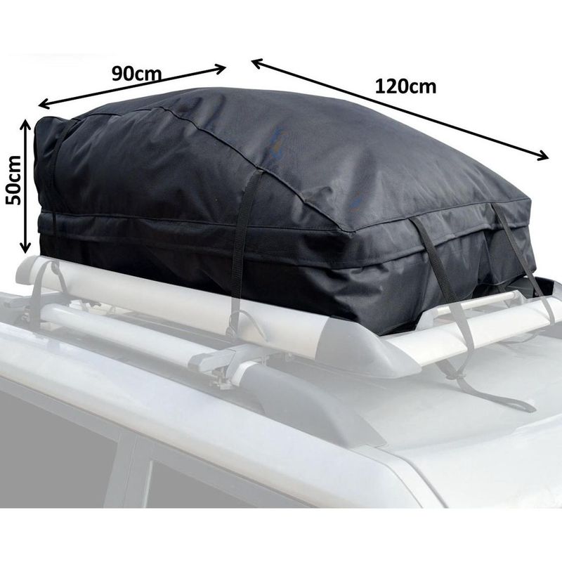 VELBROS - Portaequipaje Impermeable Maletero Maleta Techo - Negro - Talla Universal