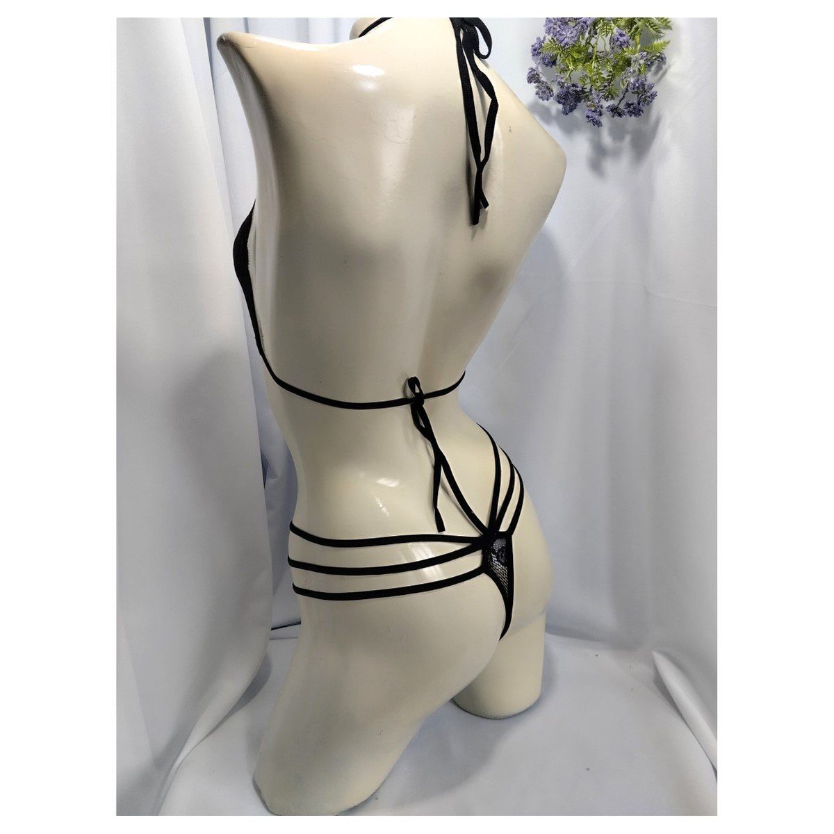 RAINBOW MODA - Conjunto de Lenceria Sexy Mujer de tiras panty y bralette