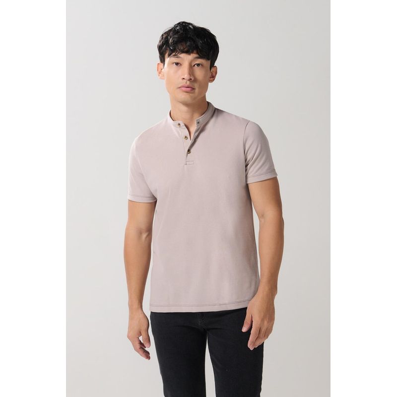 KOAJ - KOAJ Camiseta manga corta polo unicolor con cuello nerú HOMBRE