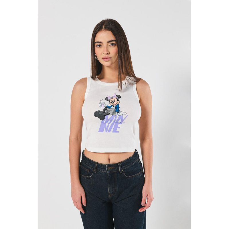 KOAJ - KOAJ Camiseta femenina manga sisa con estampado en frente de M MUJER