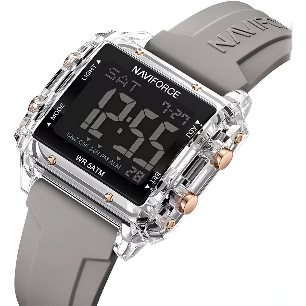 NAVIFORCE - Reloj Naviforce Sport Nf7101 Digital Mujer Goma + Estuche