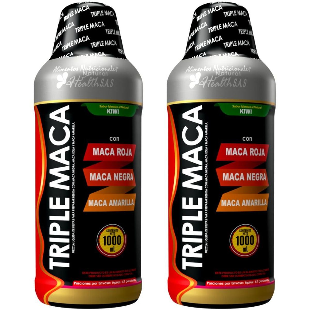 NATURAL ENERGY PRODUCTS - Triple Maca Roja Negra y Amarilla x2