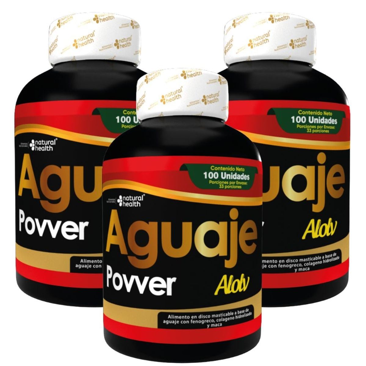 NATURAL ENERGY PRODUCTS - Aguaje Power Puro con Invima x3