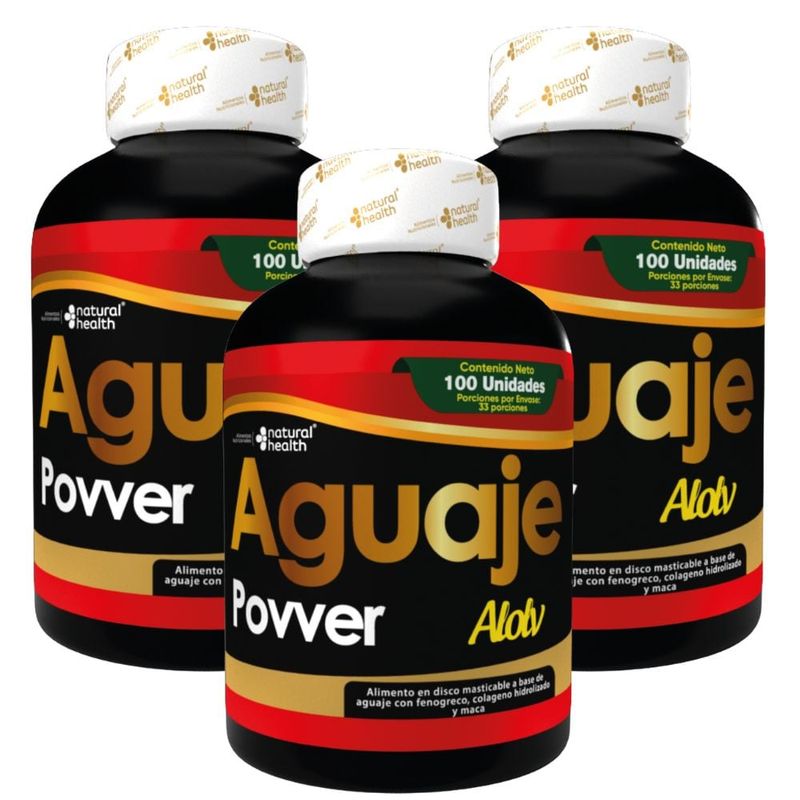 NATURAL ENERGY PRODUCTS - Aguaje Power Puro con Invima x3