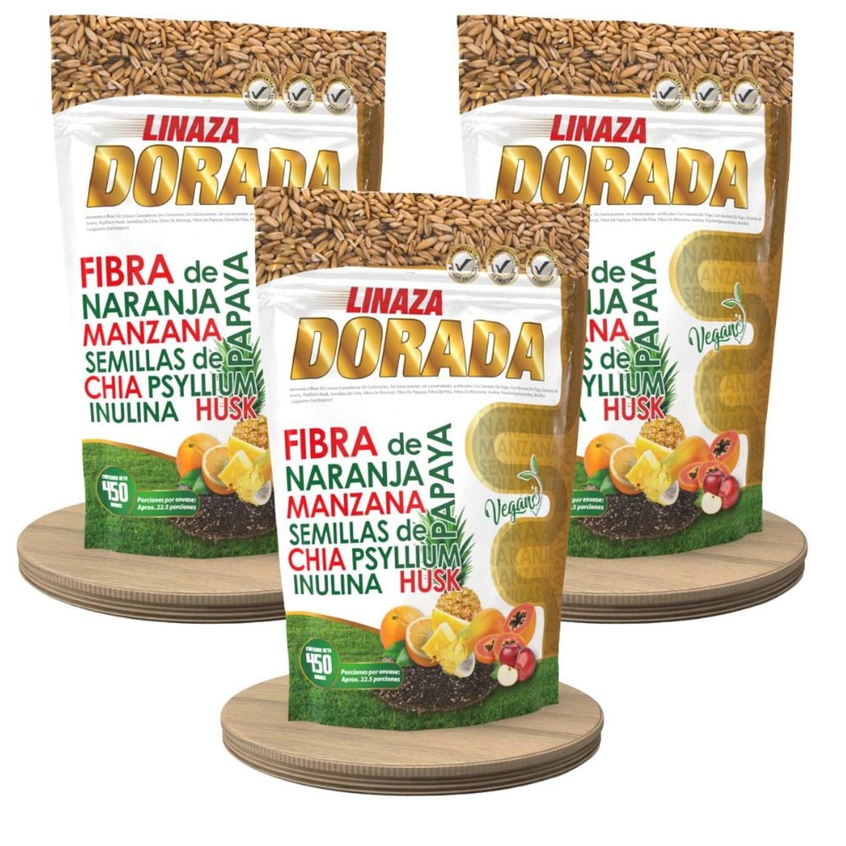 NATURAL ENERGY PRODUCTS - Linaza Dorada en Polvo Original x3