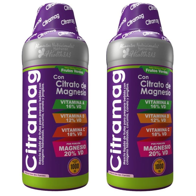 NATURAL ENERGY PRODUCTS - Citrato De Magnesio Liquido Puro x2