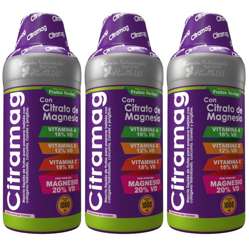 NATURAL ENERGY PRODUCTS - Citrato De Magnesio Original x3