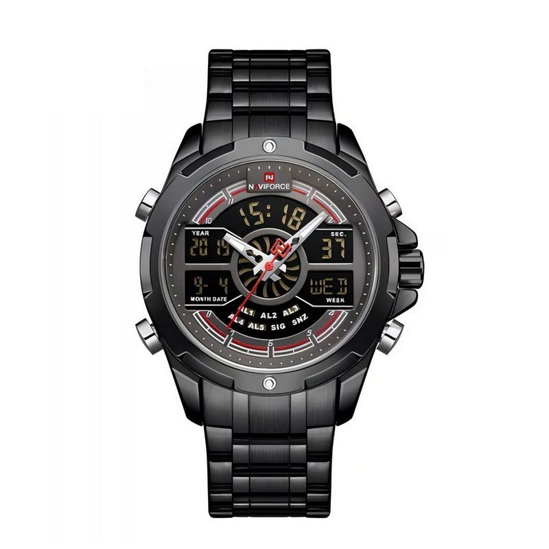 NAVIFORCE - Reloj Naviforce Sport Nf9170 Hombre Digital Acero + Estuche