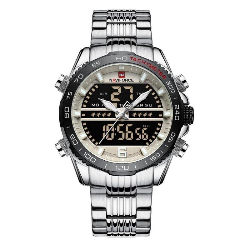 NAVIFORCE - Reloj Naviforce Sport Nf9195 Hombre Digital Acero + Estuche