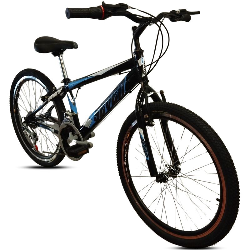 ATILA - Bicicleta para niño Rin 20 18 cambios negro azul