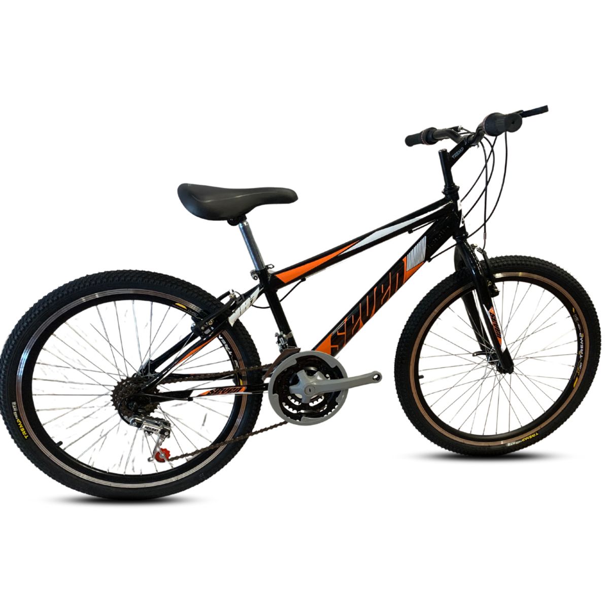 ATILA - Bicicleta niño 20 Rines en Aluminio 18 cambios negro naranja