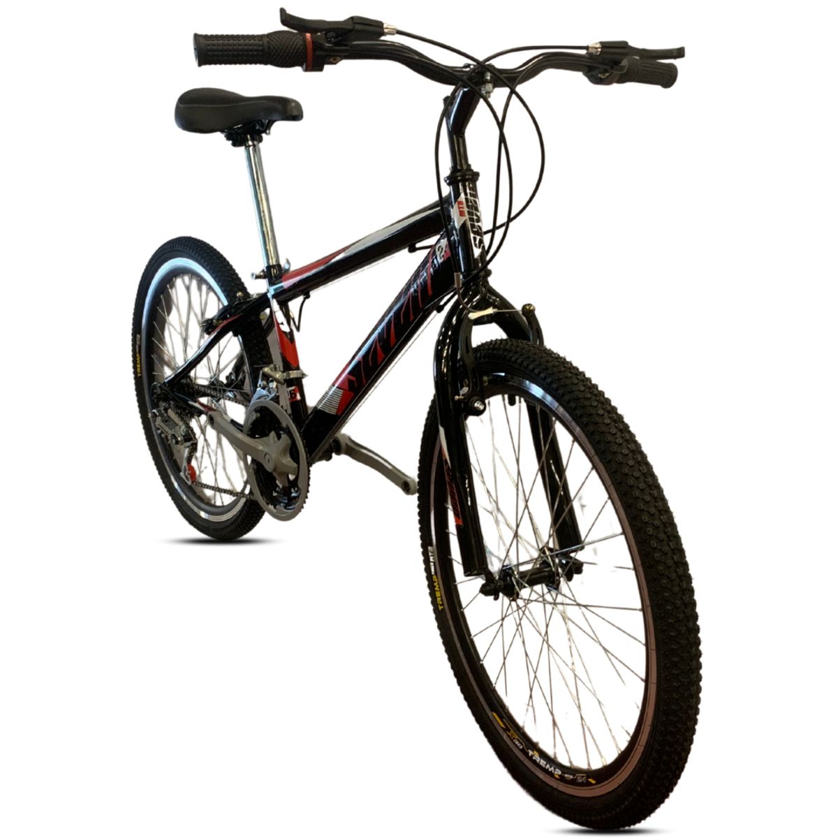 ATILA - Bicicleta Niño 24 Rines en Aluminio 18 Cambios Negro Rojo