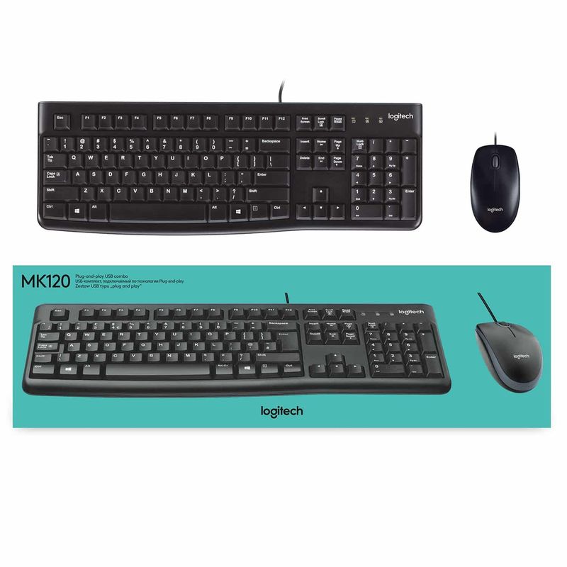 LOGITECH - COMBO LOGITECH MK120 TECLADO + MOUSE ALAMBRICO