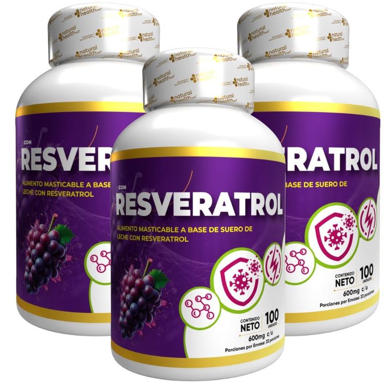 NATURAL ENERGY PRODUCTS - Capsulas de Resveratrol Original x3