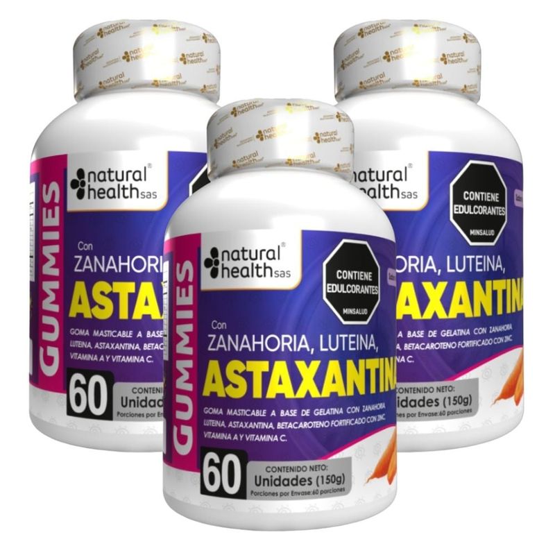 NATURAL ENERGY PRODUCTS - Gomas de Astaxantina con Invima x3