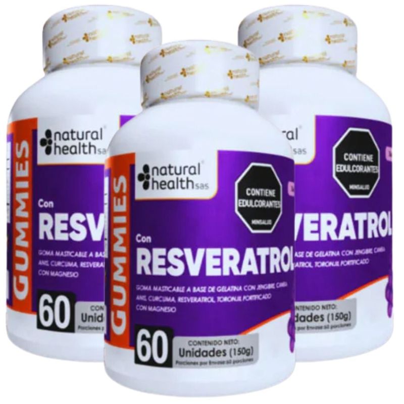 NATURAL ENERGY PRODUCTS - Resveratrol en gomas con Invima x3