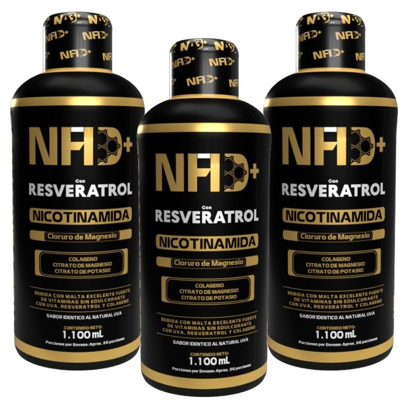 NATURAL ENERGY PRODUCTS - Nad + Resveratrol Liquido Original x3