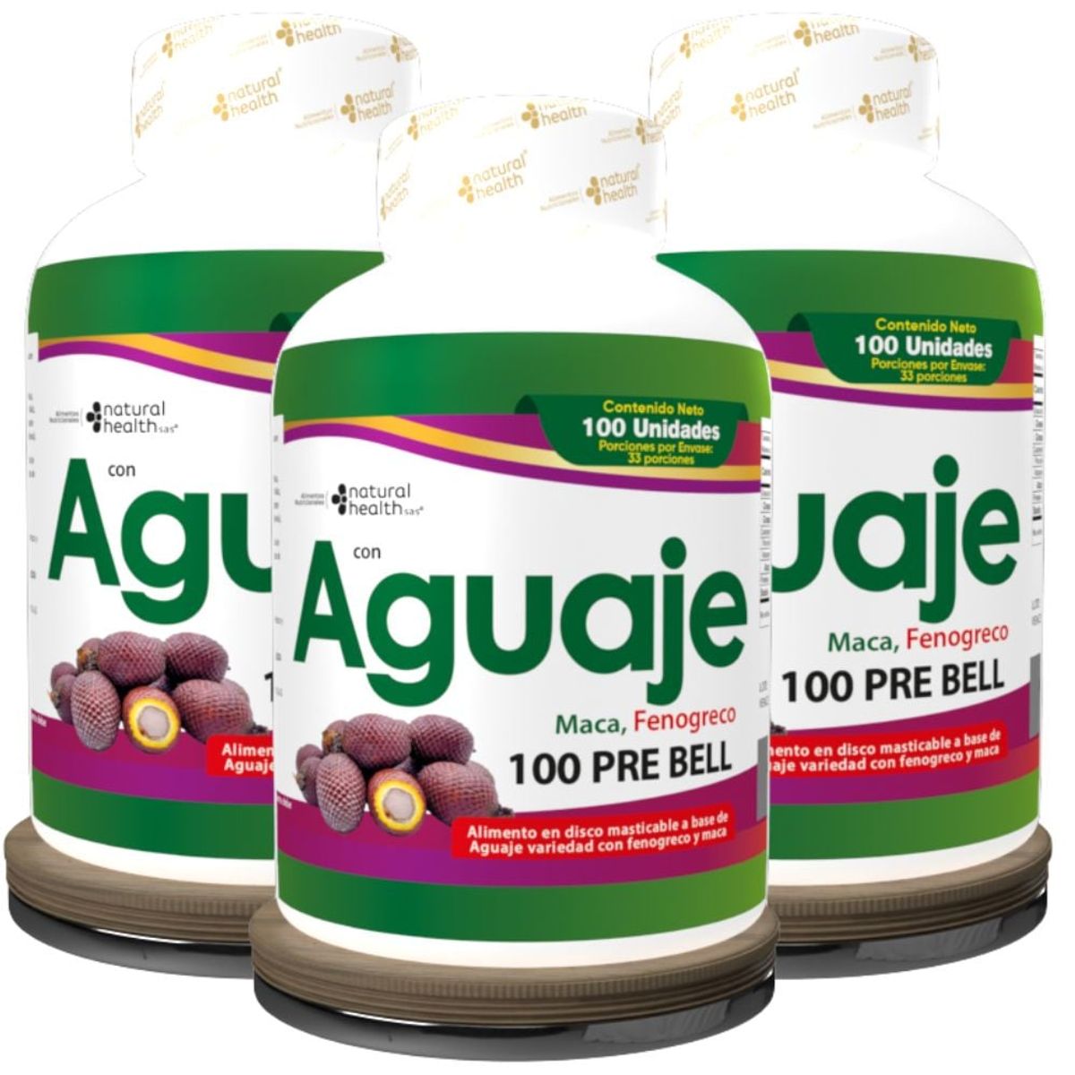 NATURAL ENERGY PRODUCTS - Aguaje Siempre Bella Original x3