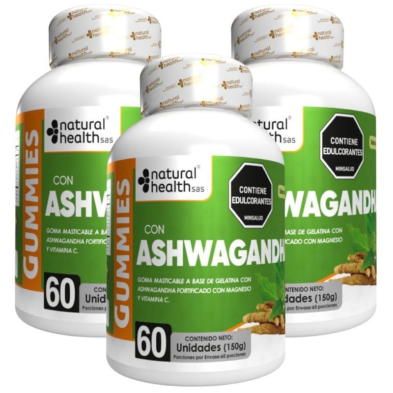 NATURAL ENERGY PRODUCTS - Gomitas de Ashwagandha Pura x3