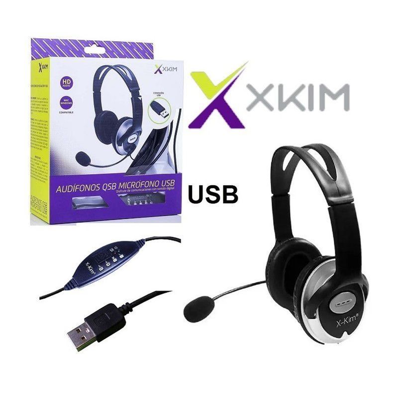 XKIM - DIADEMA X-KIM HF-868U USB CON MICROFONO