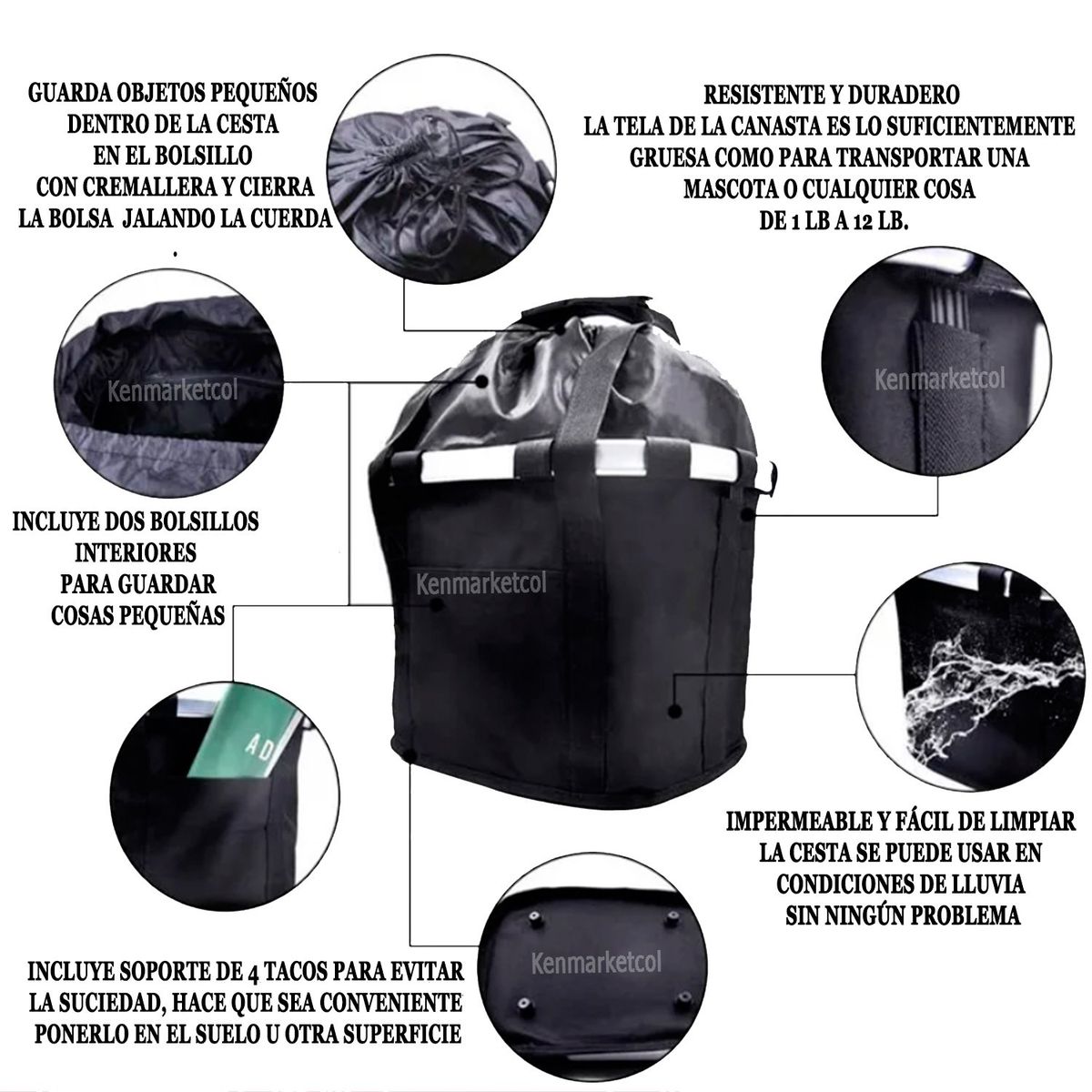 OXFORD - Canasta Bicicleta Para Mascota