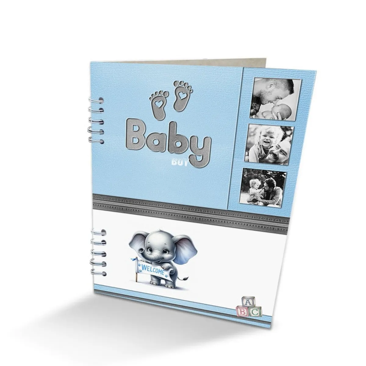 GENERICO - Album babyboy-01 24cm x 32cm Color Azul y Blanco