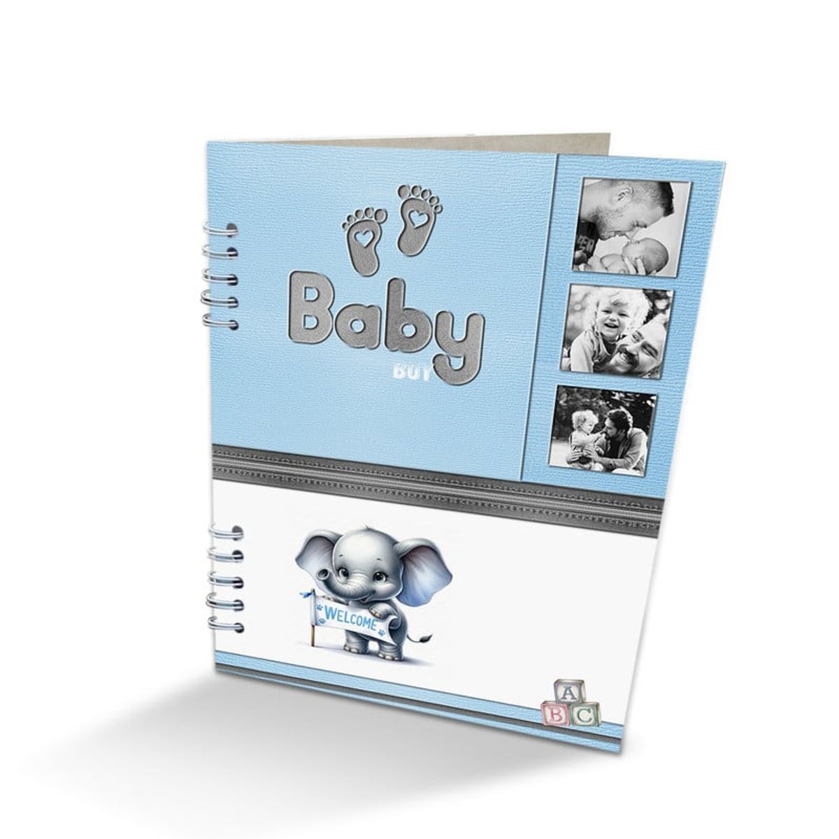 GENERICO - Album babyboy-01 24cm x 32cm Color Azul y Blanco