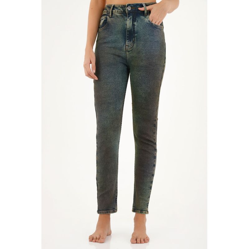 TENNIS - Jean azul con efecto tornasol para mujer