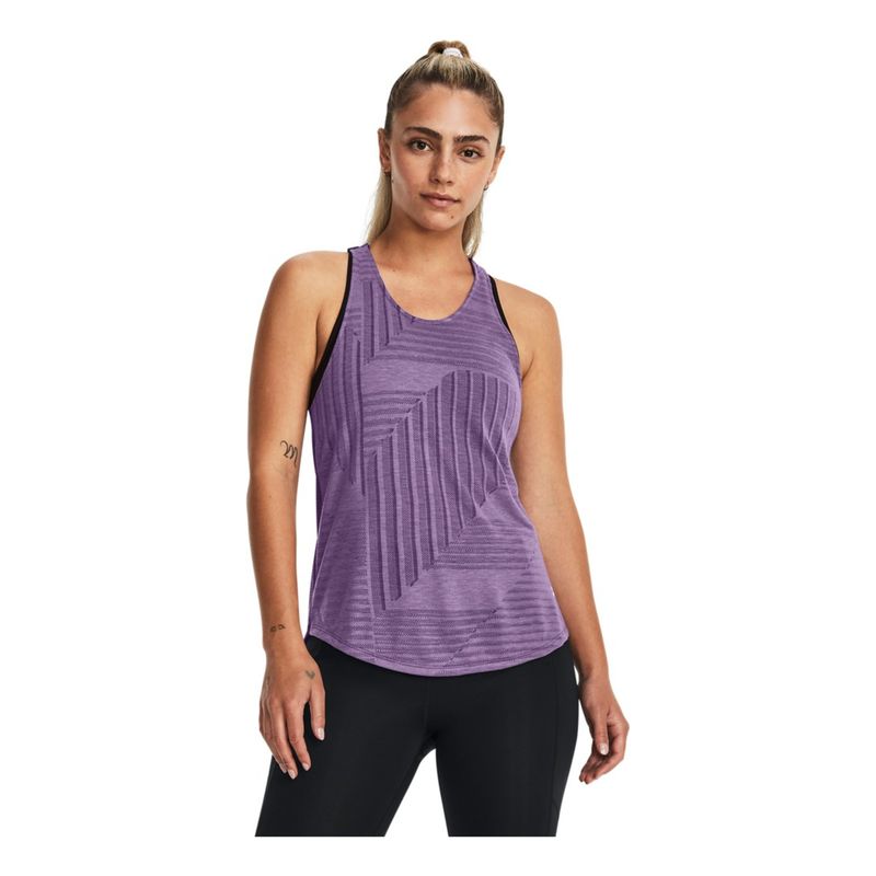 UNDER ARMOUR - Camiseta Mujer UNDER ARMOUR STREAKER DECO DIAMON Purpura UNDER ARMOUR.