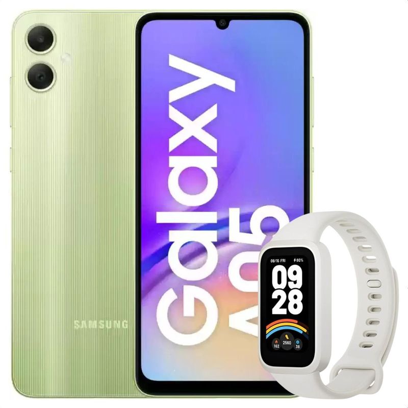 SAMSUNG - Celular Samsung Galaxy A05 128GB /4GB Vrd + Band 9 Active Wht