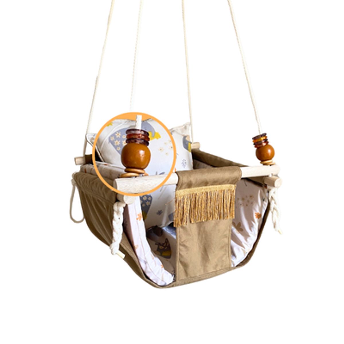 ARTESANAL - Columpio colgante para bebé silla infantil