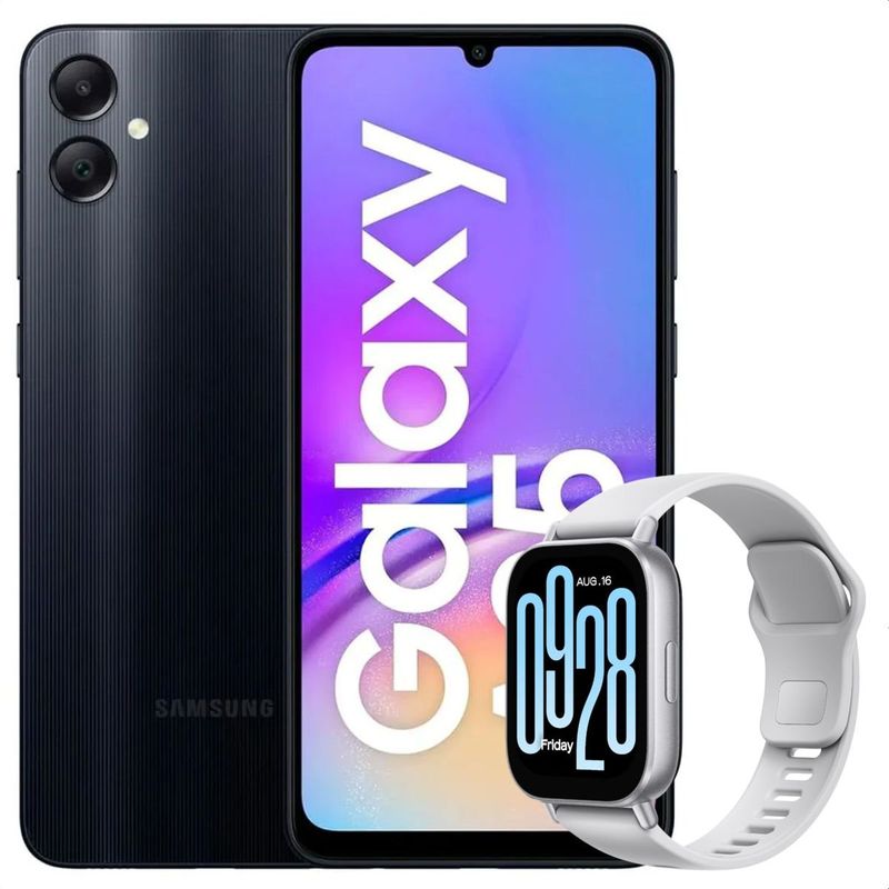 SAMSUNG - Celular Samsung Galaxy A05 128GB /4GB Blk + Watch 5 Active Slv