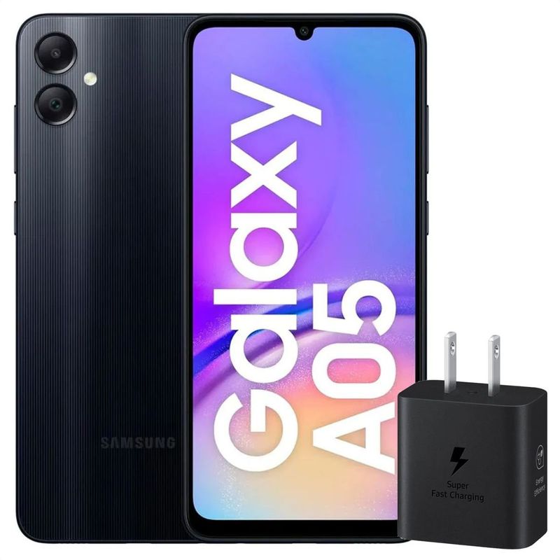 SAMSUNG - Celular Samsung Galaxy A05 128GB 4GB Blk + Cargador 25W