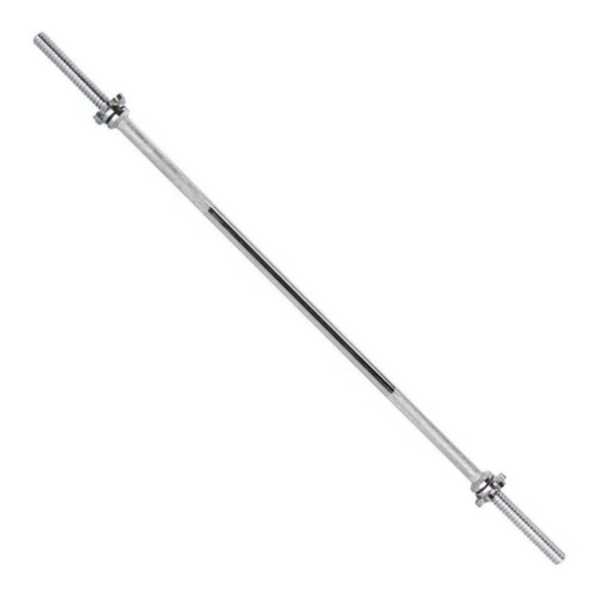 HOMESALE - Barra Recta 120cm Para Pesas De Disco Estandar Acero Cromada