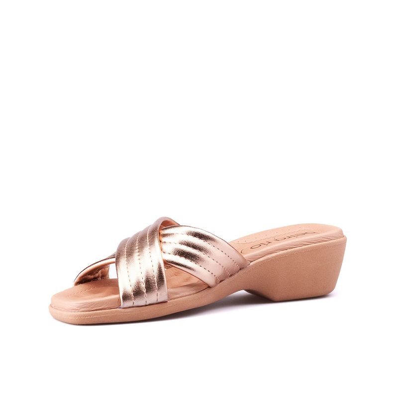 BEIRA RIO - Sandalia para mujer con altura Beira Rio 0228527-101OROROSA