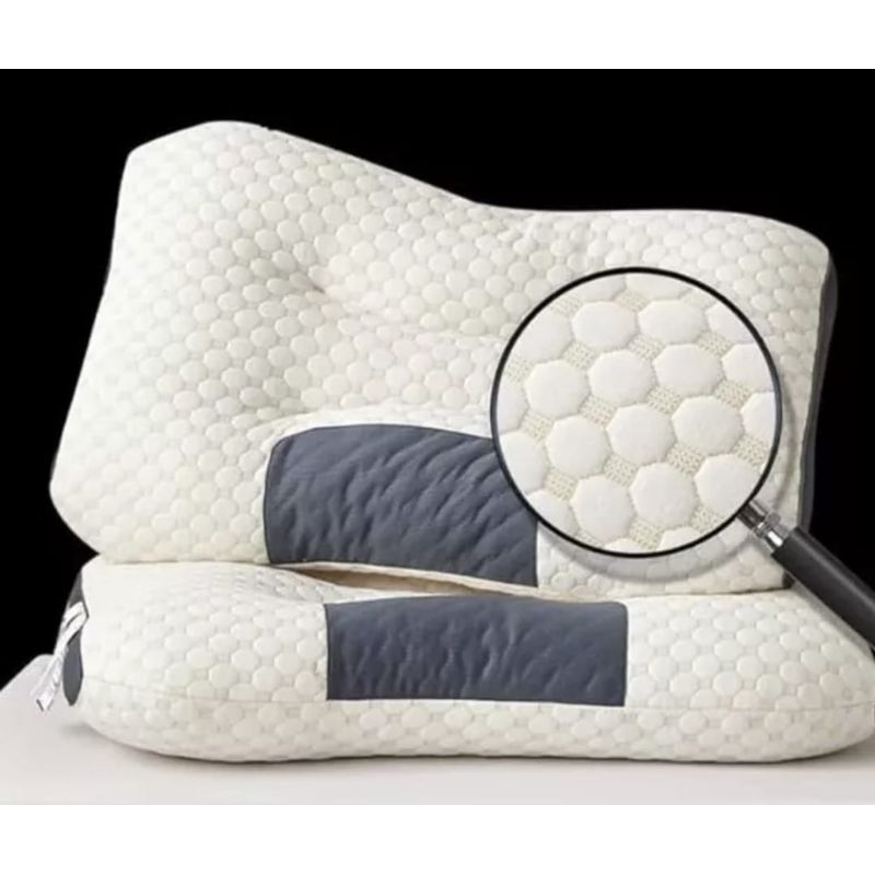 GENERICO - Almohada Ortopédica Cervical Descanso Transpirable Cuello Color Blanco