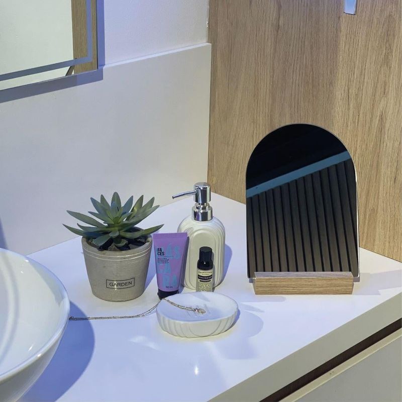 RTA DESIGN - Espejo Tocador Noruega Beige Diseño Moderno