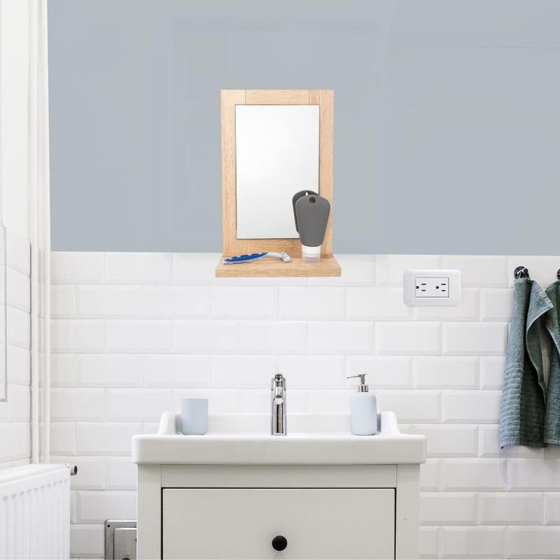 RTA DESIGN - Espejo Rectangular Shaver Gris Diseño Moderno