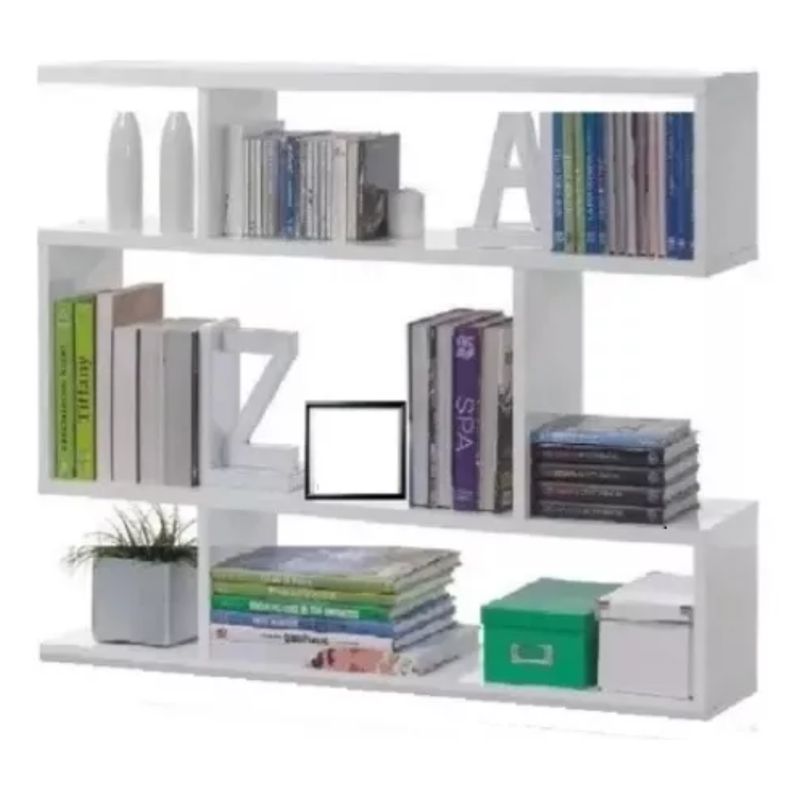 GENERICO - Biblioteca Bifet Mostrador Recibidor Librero Color Blanco