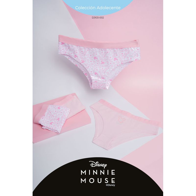 LILI PINK - Hipster para adolecentes coleccion Minnie paquete x2