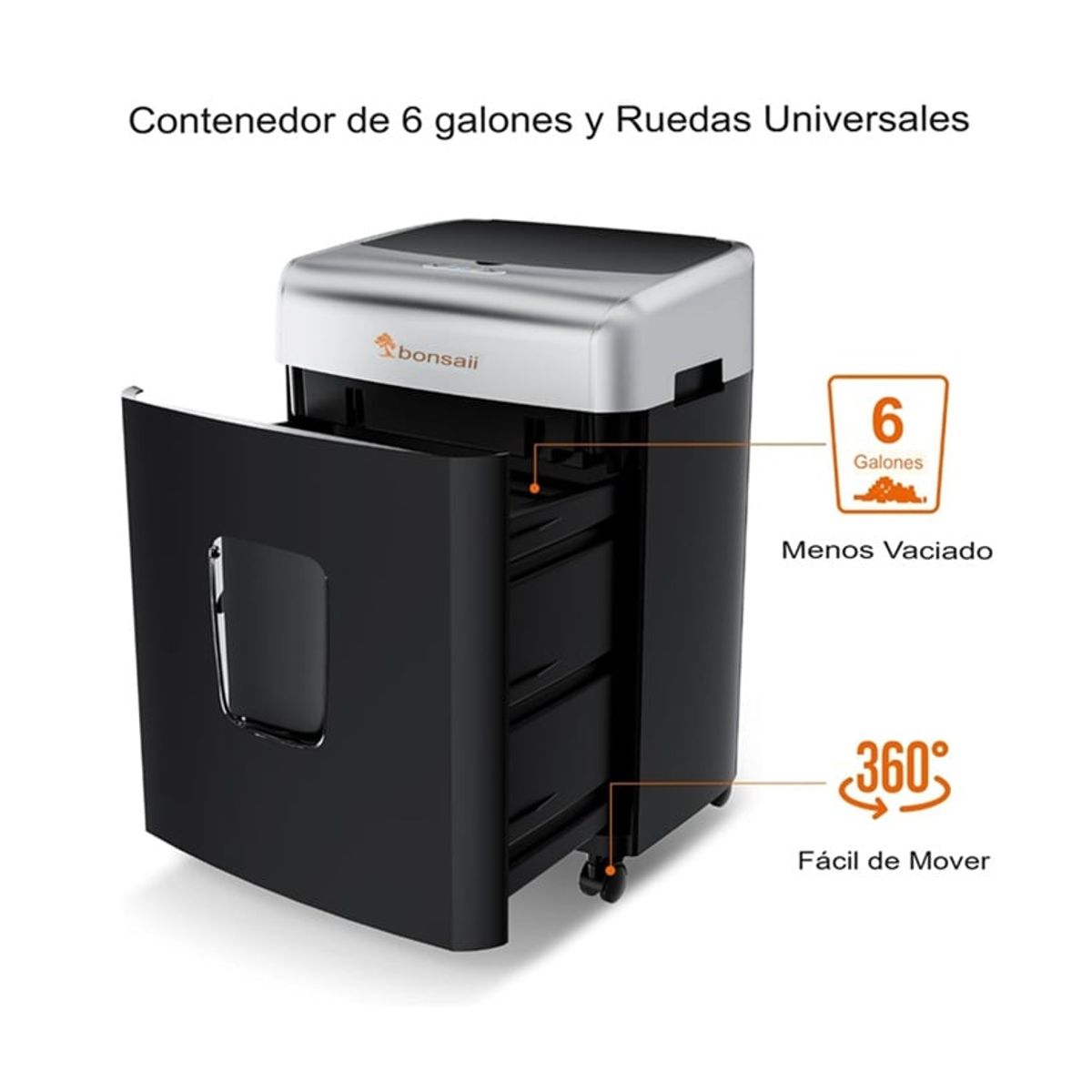 GENERICO - Trituradora De Papel Bonsaii 110 Hojas Microcorte C233-B