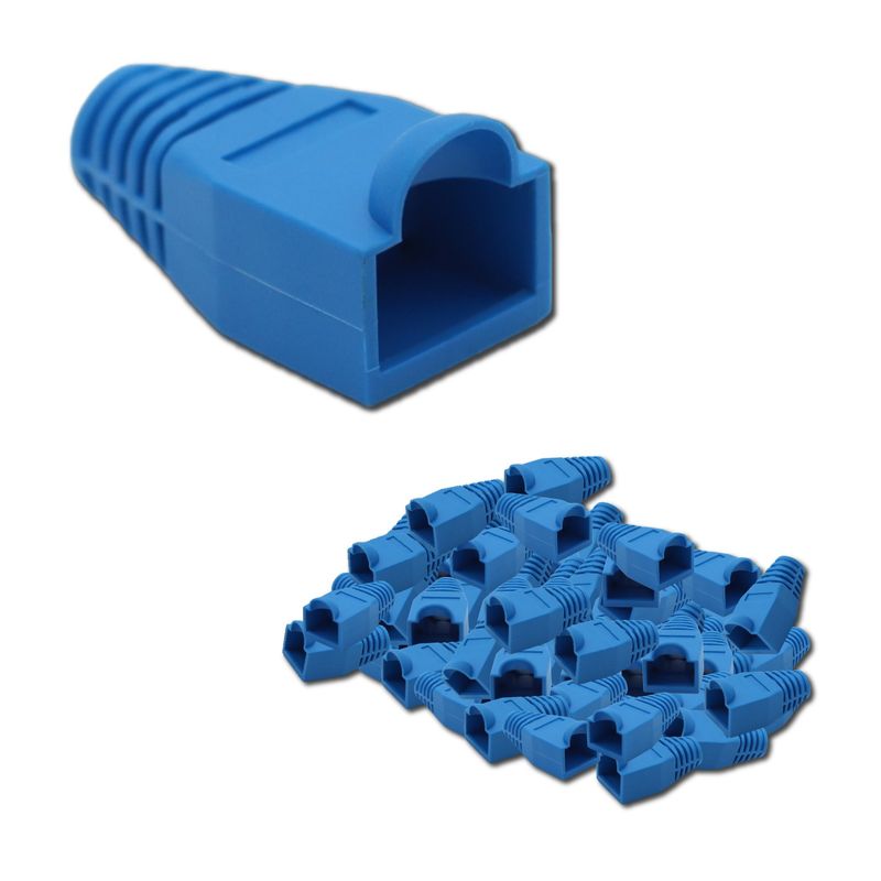 VCP - Bota protectora conector cable UTP RJ45 Cat 5e Azul x 100