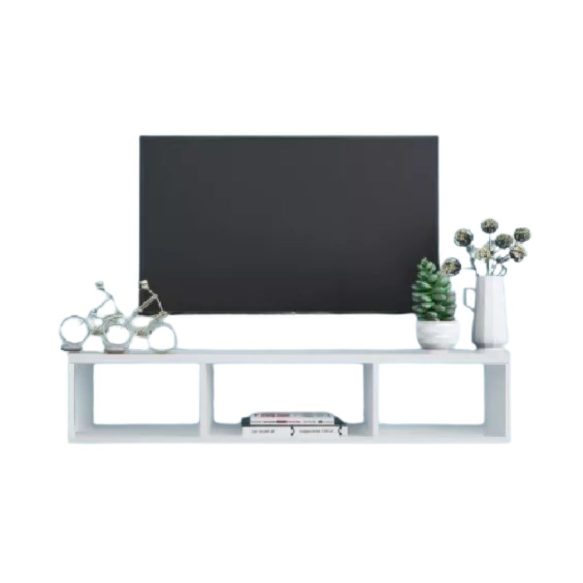 GENERICO - Repisa Flotante Para TV Centro De Entretenimiento Color Blanco