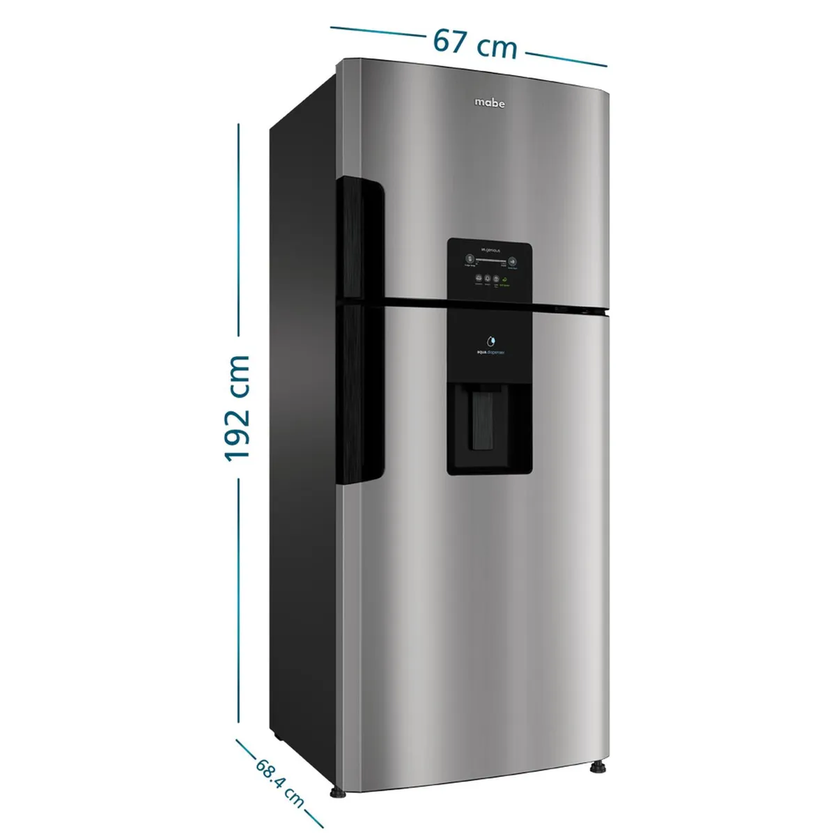 MABE - Nevera No Frost Inverter 470L Brutos Inox Mabe RMP470ZCU