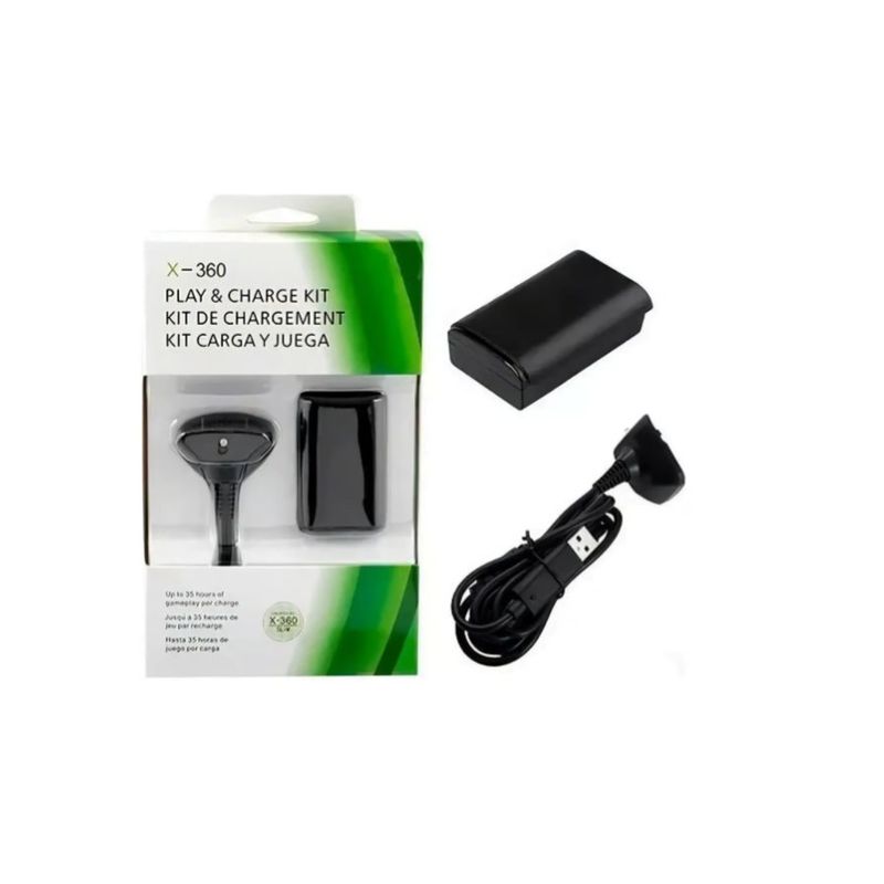 GENERICO - Kit Carga Y Juega Xbox 360 Control Carga Rapida