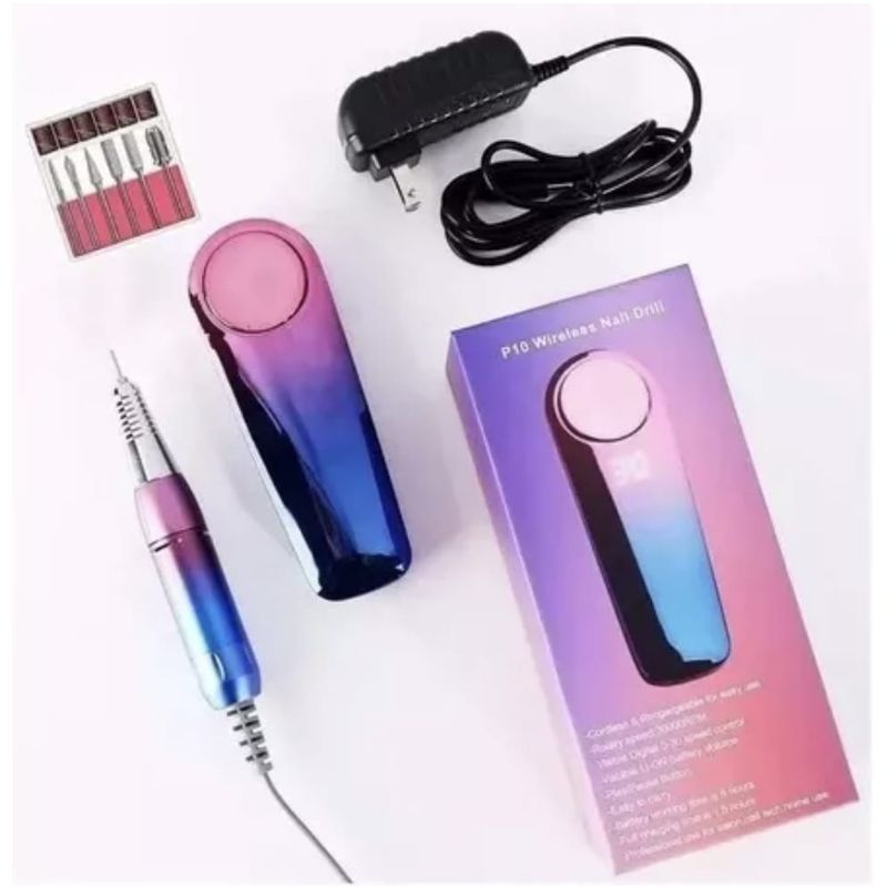 GENERICO - Pulidor De Uñas Profesional  Recargable P10 Con Accesorios