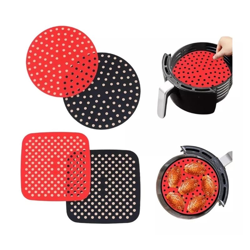 GENERICO - Tapete Antiadherente de Silicona para Air Fryer 21.5 cm