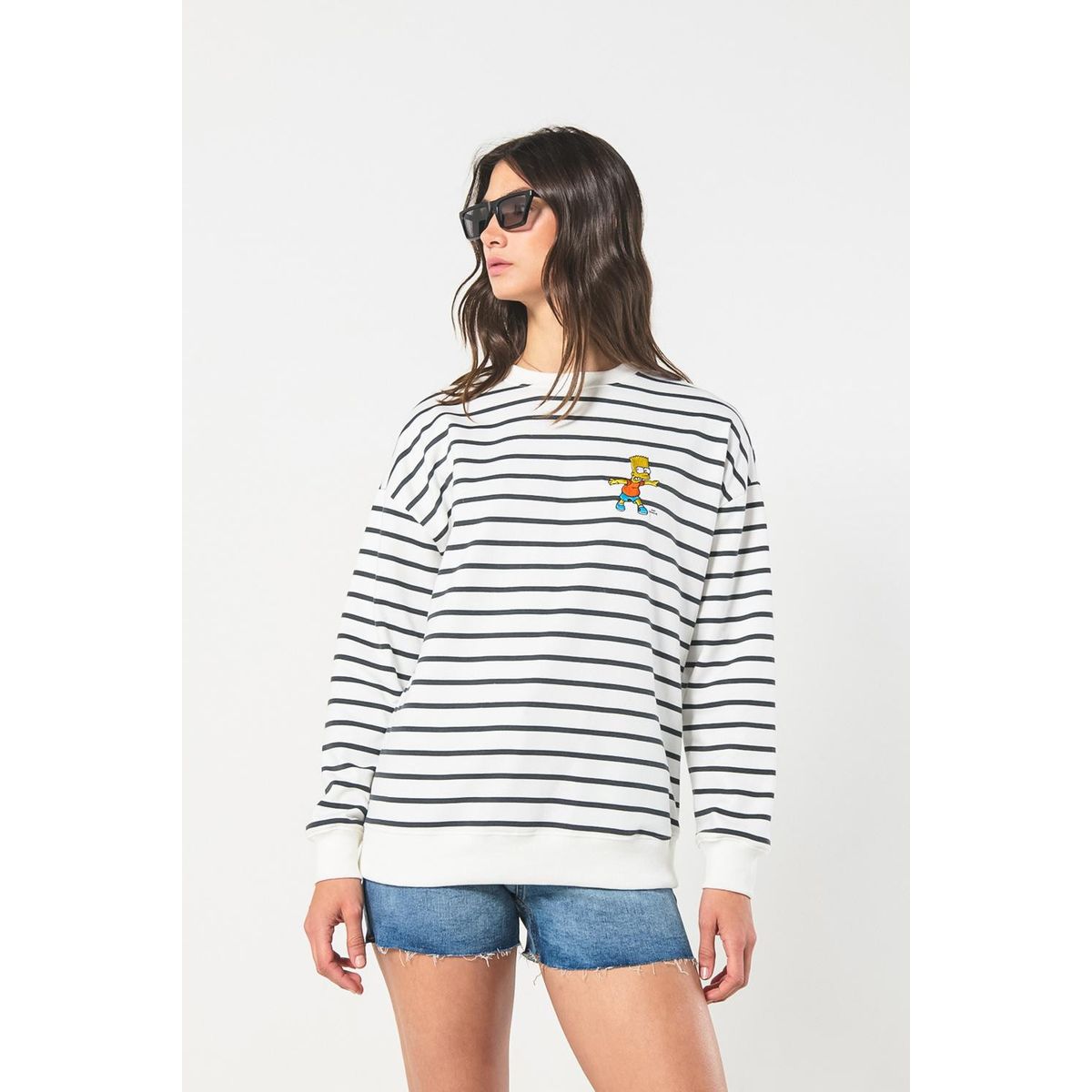 KOAJ - KOAJ Buzo cuello con estampada en frente The Simpson, para muj MUJER