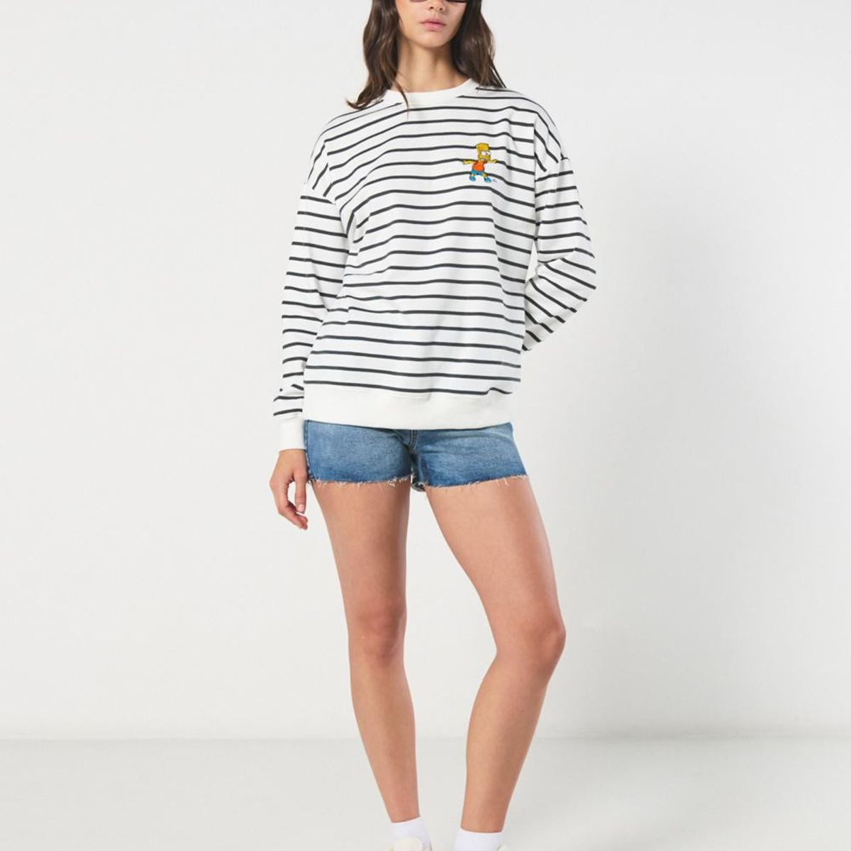 KOAJ - KOAJ Buzo cuello con estampada en frente The Simpson, para muj MUJER